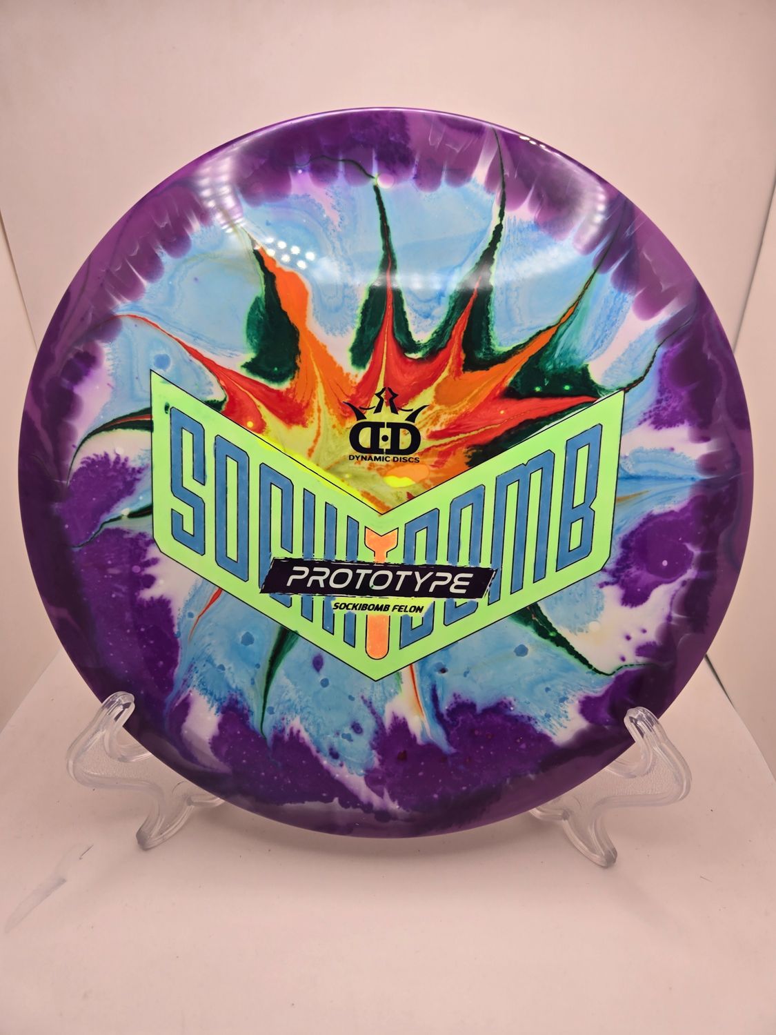 Dynamic Discs Supreme Orbit Sockibomb Felon Prototype Dyed Purple 176g