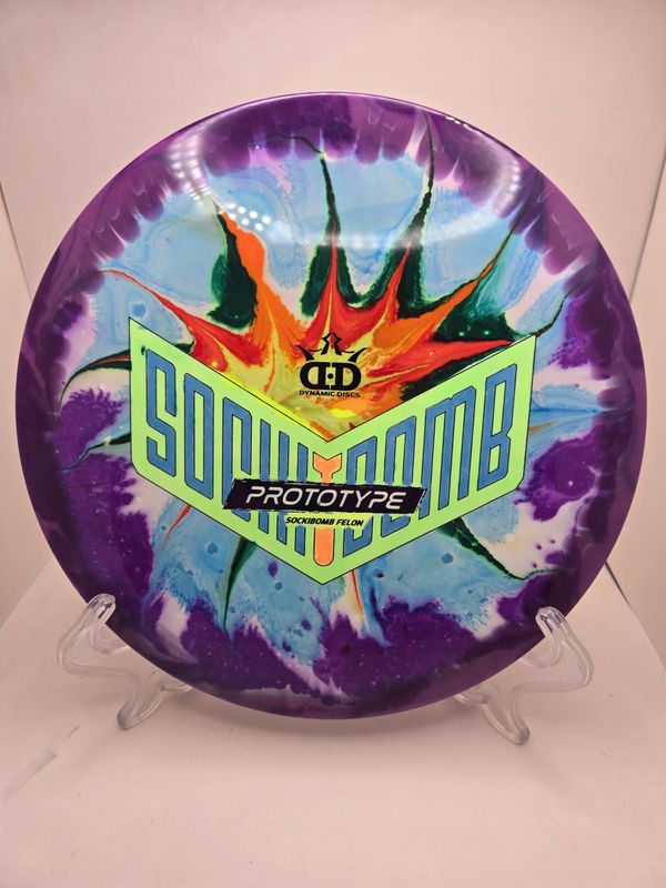 Dynamic Discs Supreme Orbit Sockibomb Felon Prototype Dyed Purple 176g