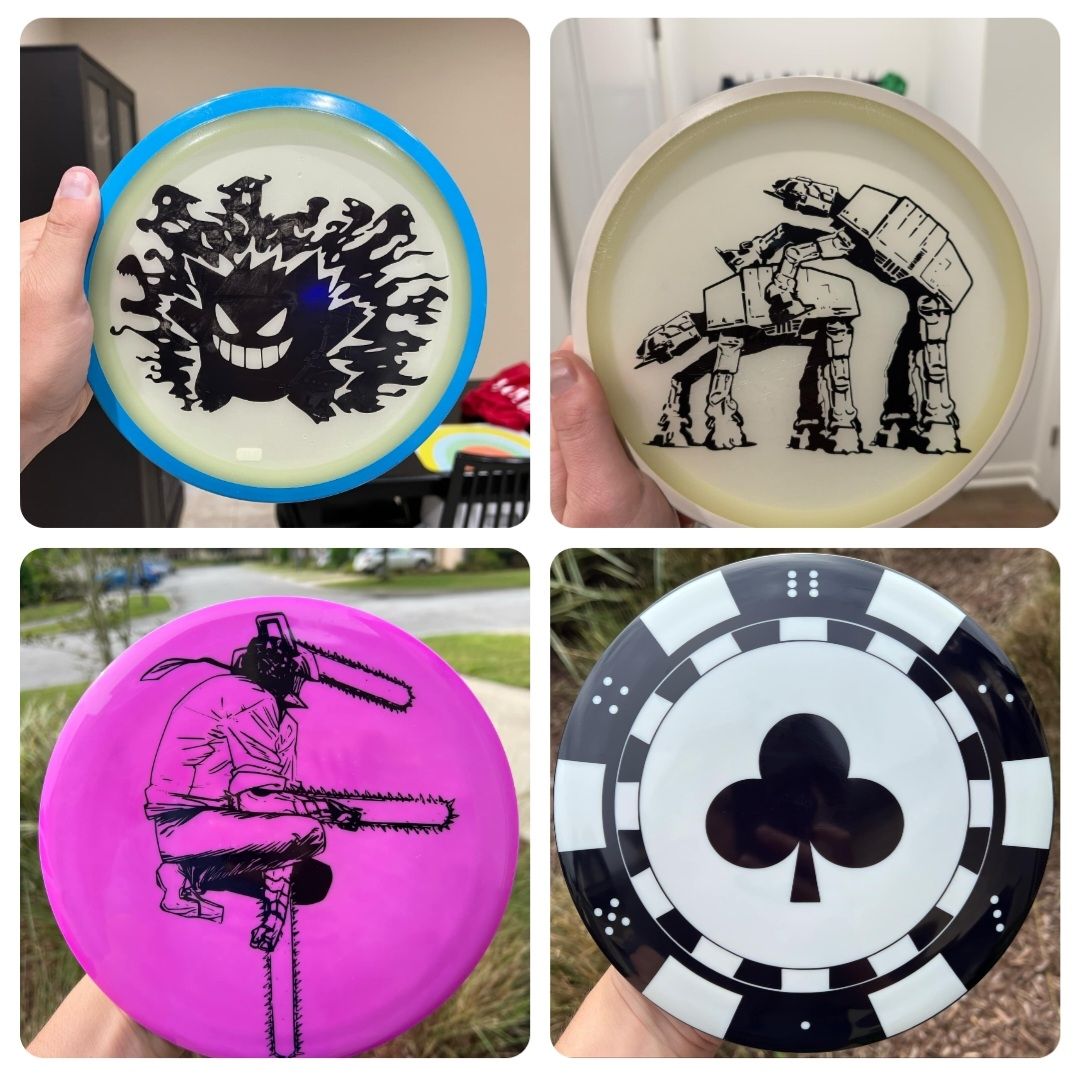 Simple Black Stencils - Other Options Available. Put on Disc of your choice.  Free Shipping!
