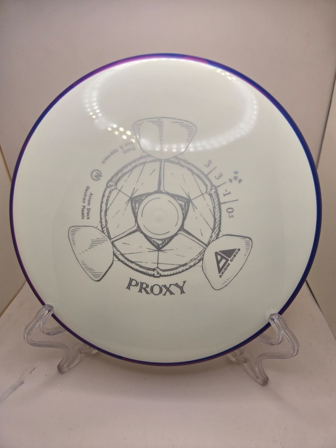 Axiom Discs Proxy Neutron White with Blurple Rim 174g