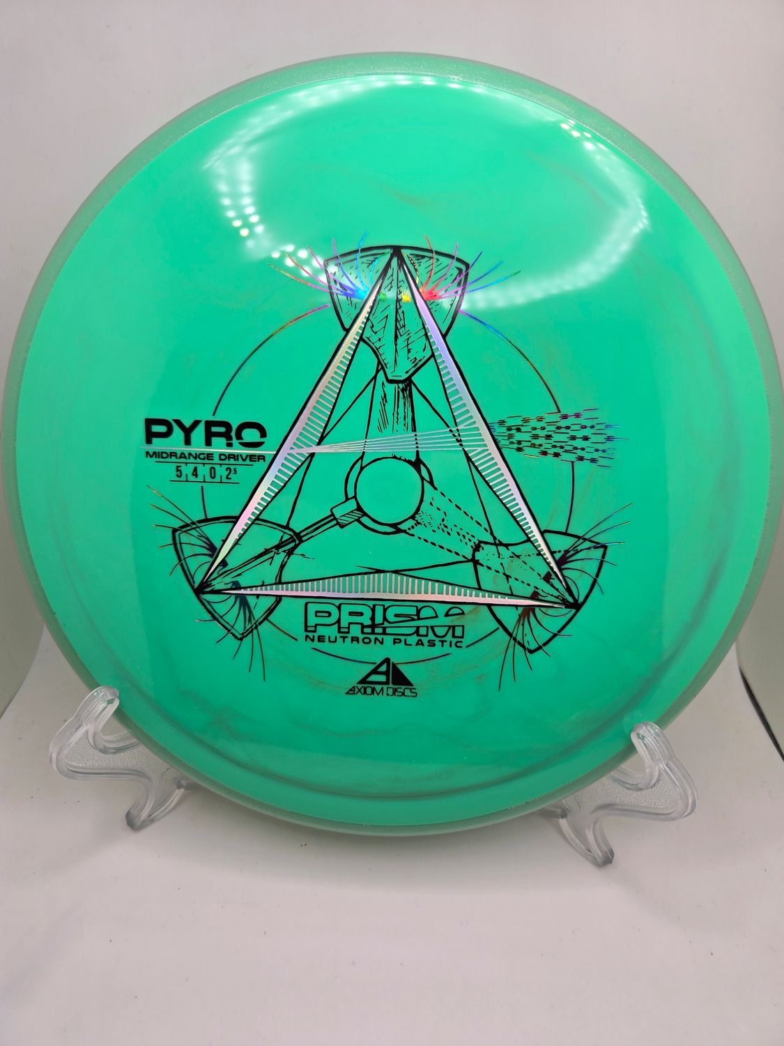 Axiom Discs Pyro Prism Neutron Mint Green with Green Rim 177g