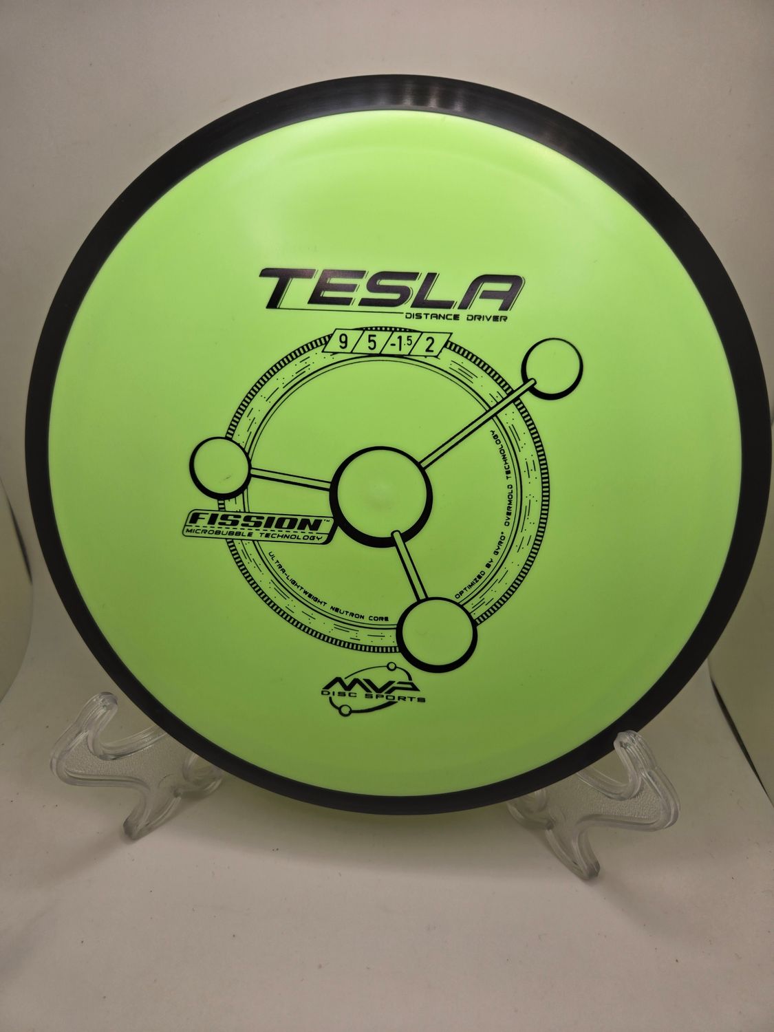 MVP Discs Tesla Dayglow Yellow Fission 162g