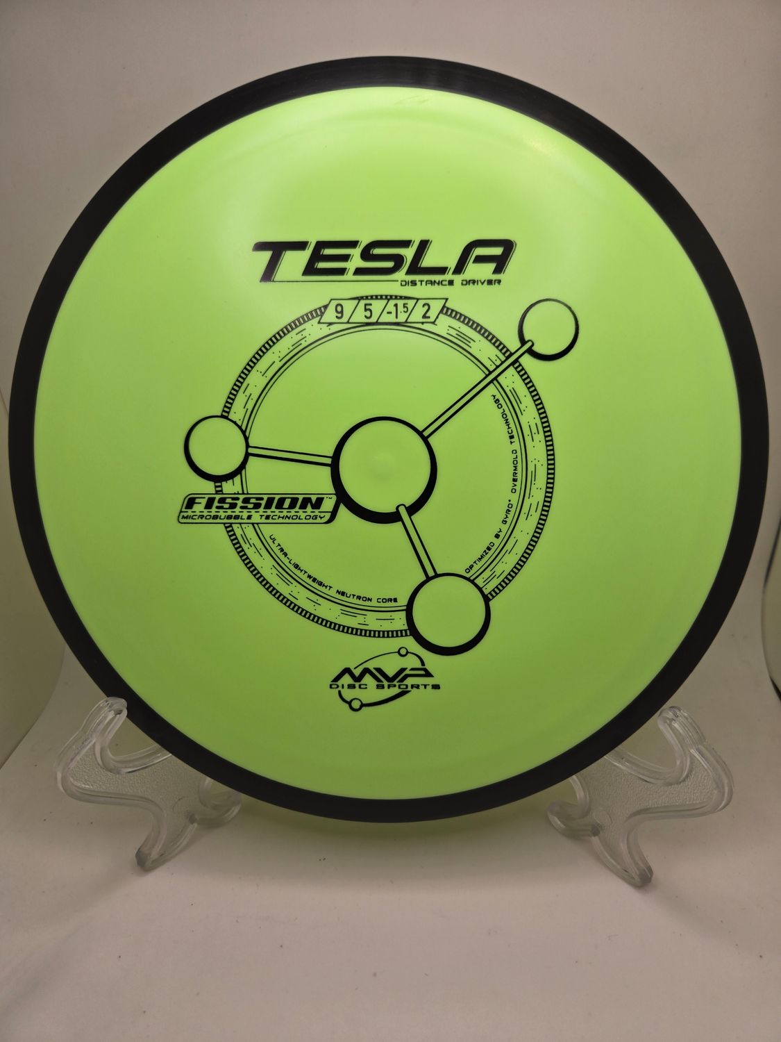 MVP Discs Tesla Dayglow Yellow Fission 156g