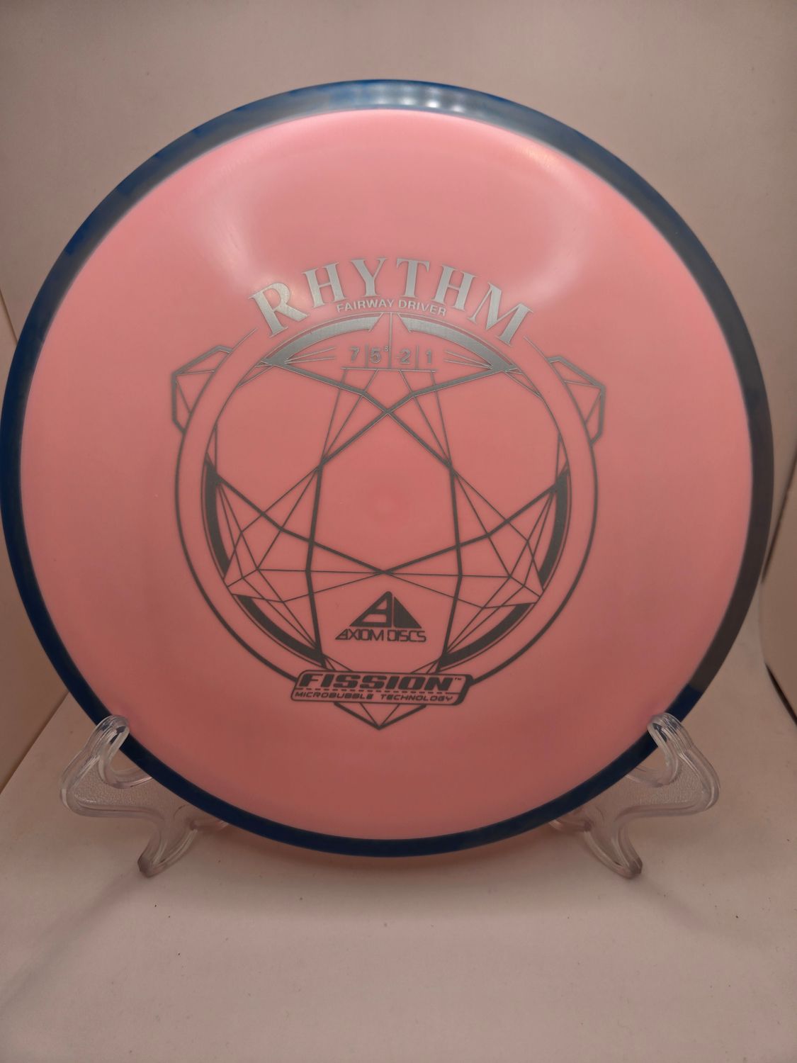 Axiom Discs Rhythm Pink with Blue/grey Swirly Rim Fission 166g