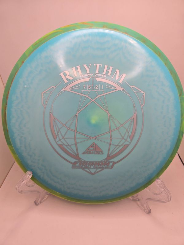 Axiom Discs Rhythm Blue with Green Swirly Rim Fission 164g