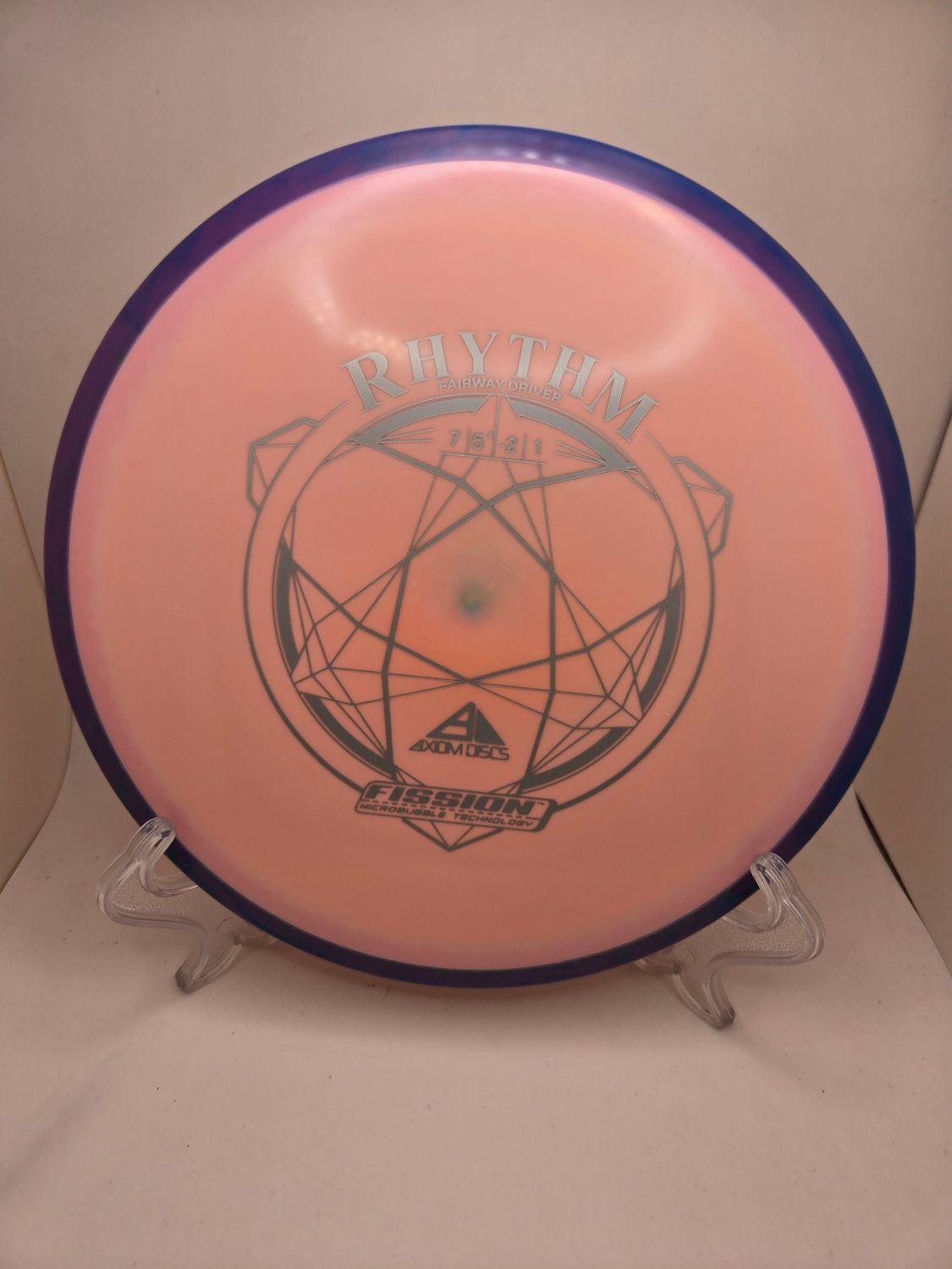 Axiom Discs Rhythm Pink with Purple Swirly Rim Fission 161g
