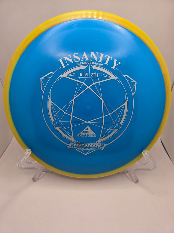 Axiom Discs Insanity Blue with Orange Swirly Rim Fission 148g