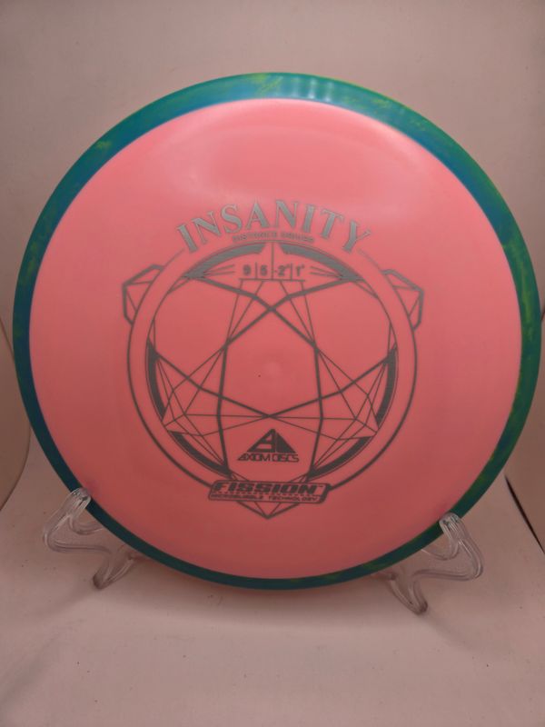 Axiom Discs Insanity Pink with Blue Swirly Rim Fission 164g