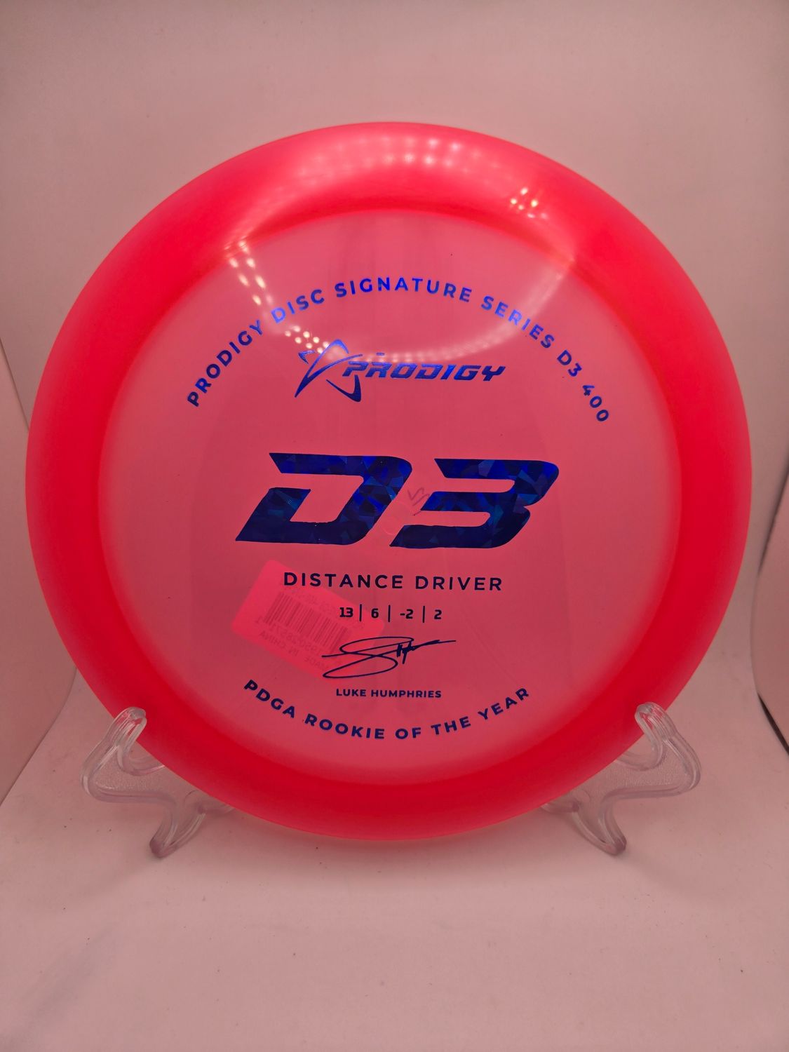 Prodigy D3 500 Plastic - Luke Humphries 2022 Signature Series Red 172g
