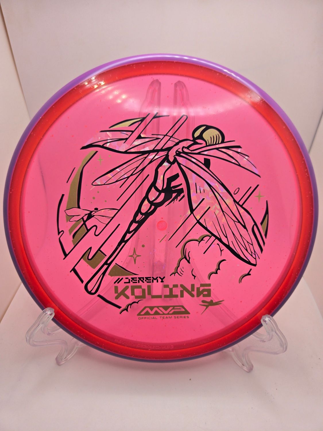 Axiom Discs Particle Glow Proton Tempo - Team Series Jeremy Koling Watermelon Red with Purple Rim 172g