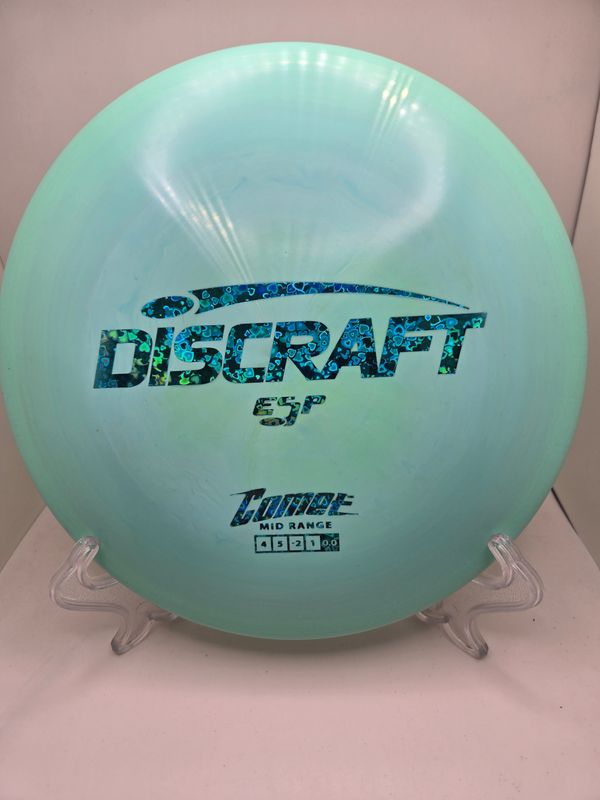 Discraft Discs Comet ESP Pastel Green with Blue Heart Stamp 177+g
