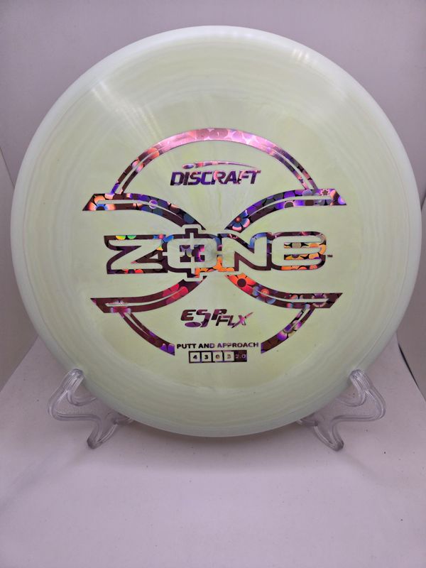 Discraft Discs Zone ESP FLX Light Pastel Yellow with Pink Flower Stamp 173-174g