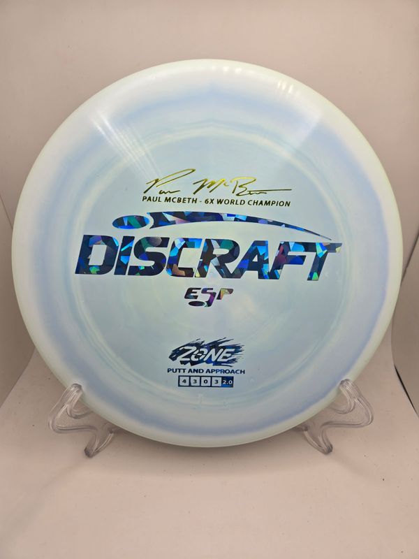 Discraft Discs Paul McBeth Zone ESP Light Pastel Blue with Blue Stamp 170-172g