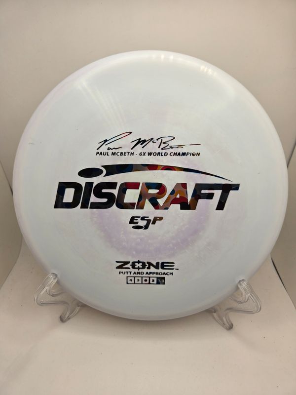 Discraft Discs Paul McBeth Zone ESP Light Pastel Purple with Wonderbread Stamp 173-174g