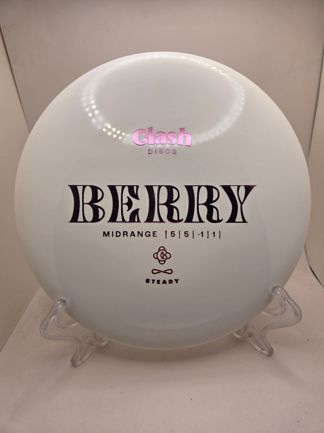Clash Discs White with Pink Stamp Berry Steady 173g