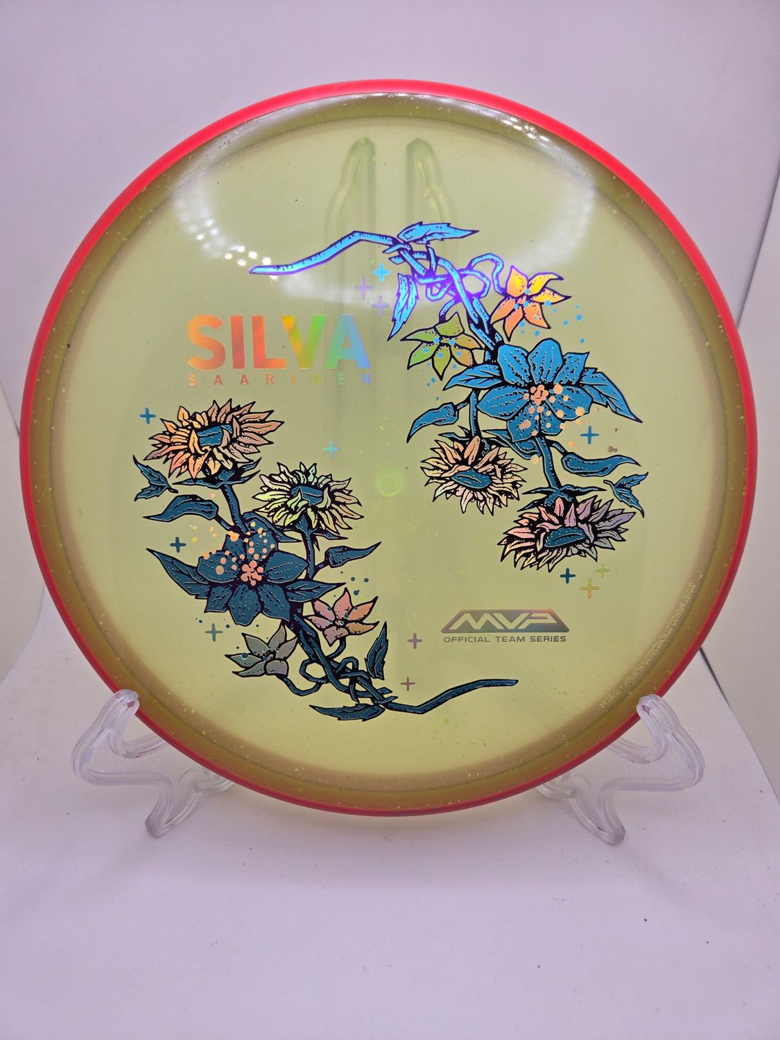 Axiom Particle Glow Soft Proton Proxy - Silva Saarinen Team Series Dayglow Yellow with Red Rim 174g