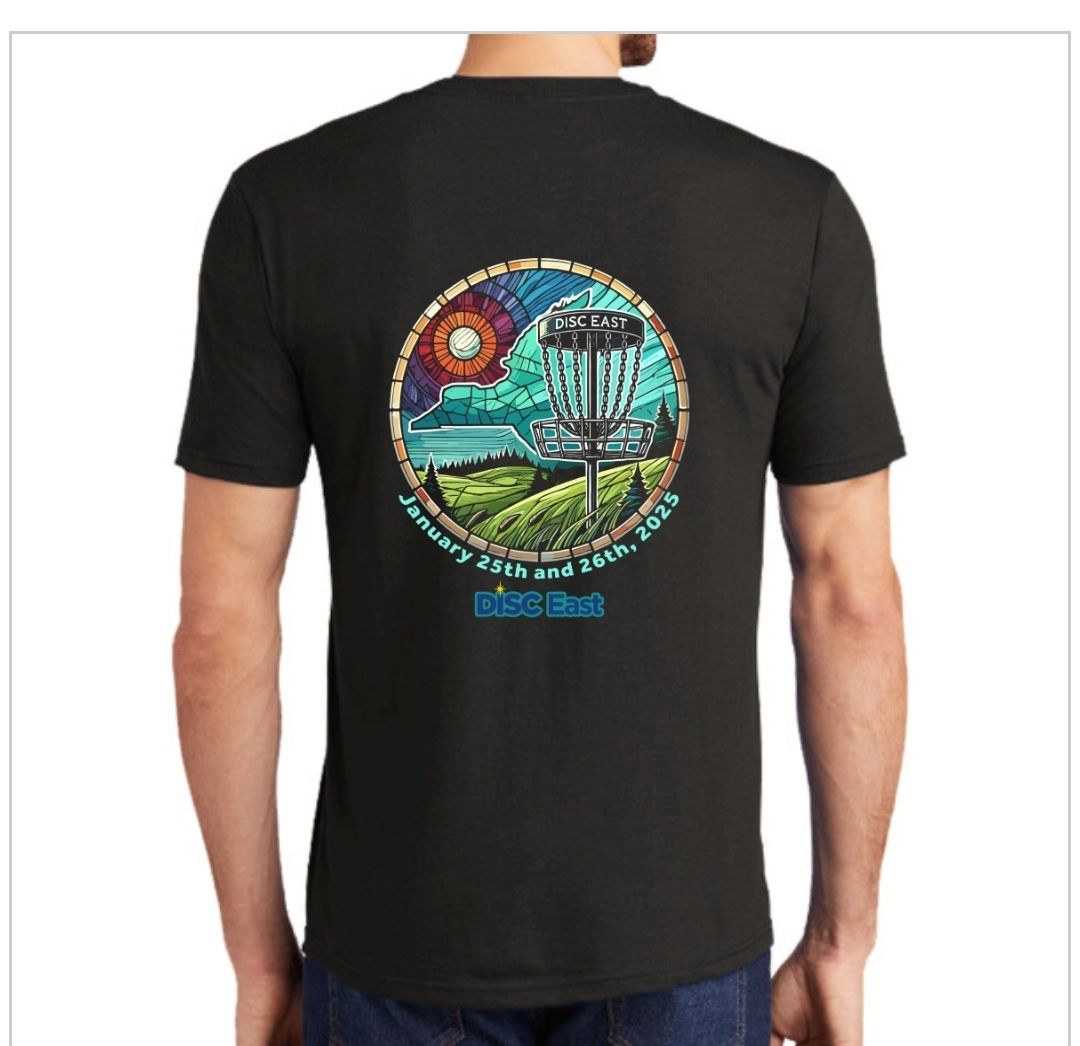 Dyelicious Discs Black Disc East 2025 T Shirt