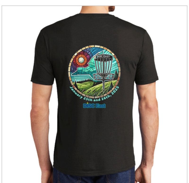 Dyelicious Discs Black Disc East 2025 T Shirt