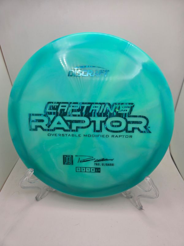Discraft Discs Paul Ulibarri Captain&#39;s Raptor Z Swirl Aqua 170-172g
