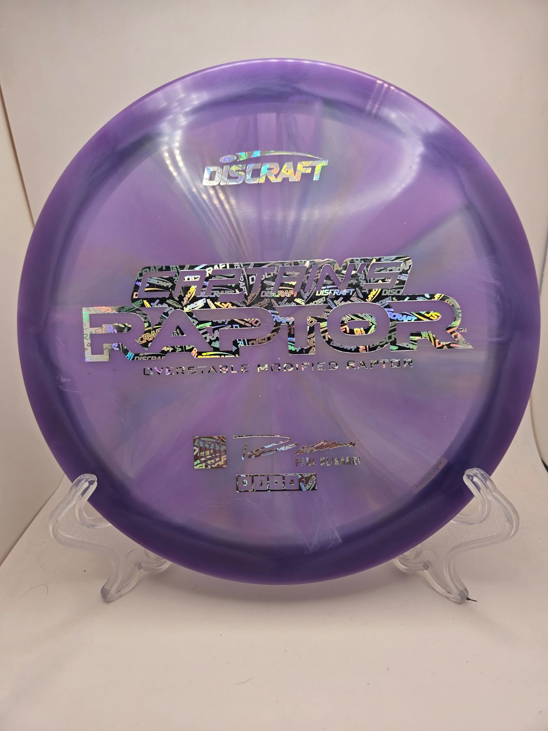 Discraft Discs Paul Ulibarri Captain&#39;s Raptor Z Swirl Purple 173-174g