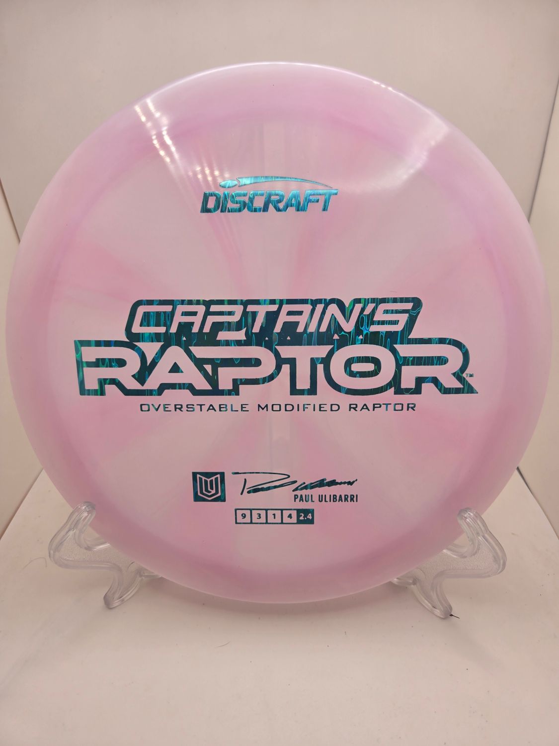 Discraft Discs Paul Ulibarri Captain&#39;s Raptor Z Swirl Light Pink 173-174g