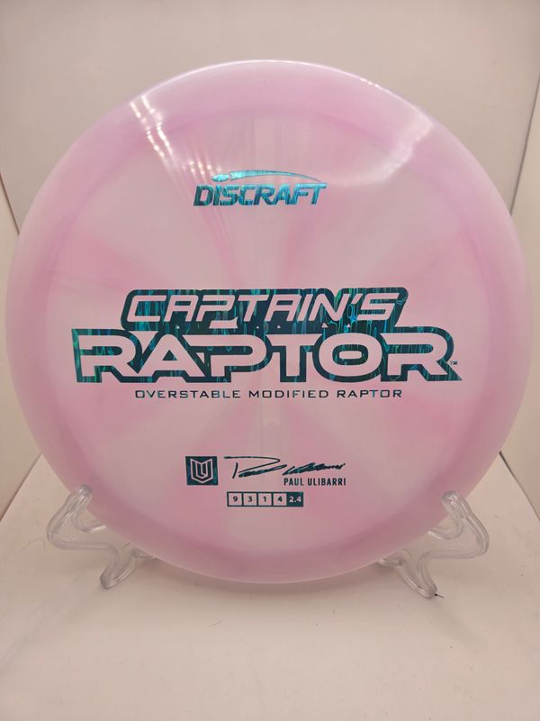 Discraft Discs Paul Ulibarri Captain&#39;s Raptor Z Swirl Light Pink 173-174g