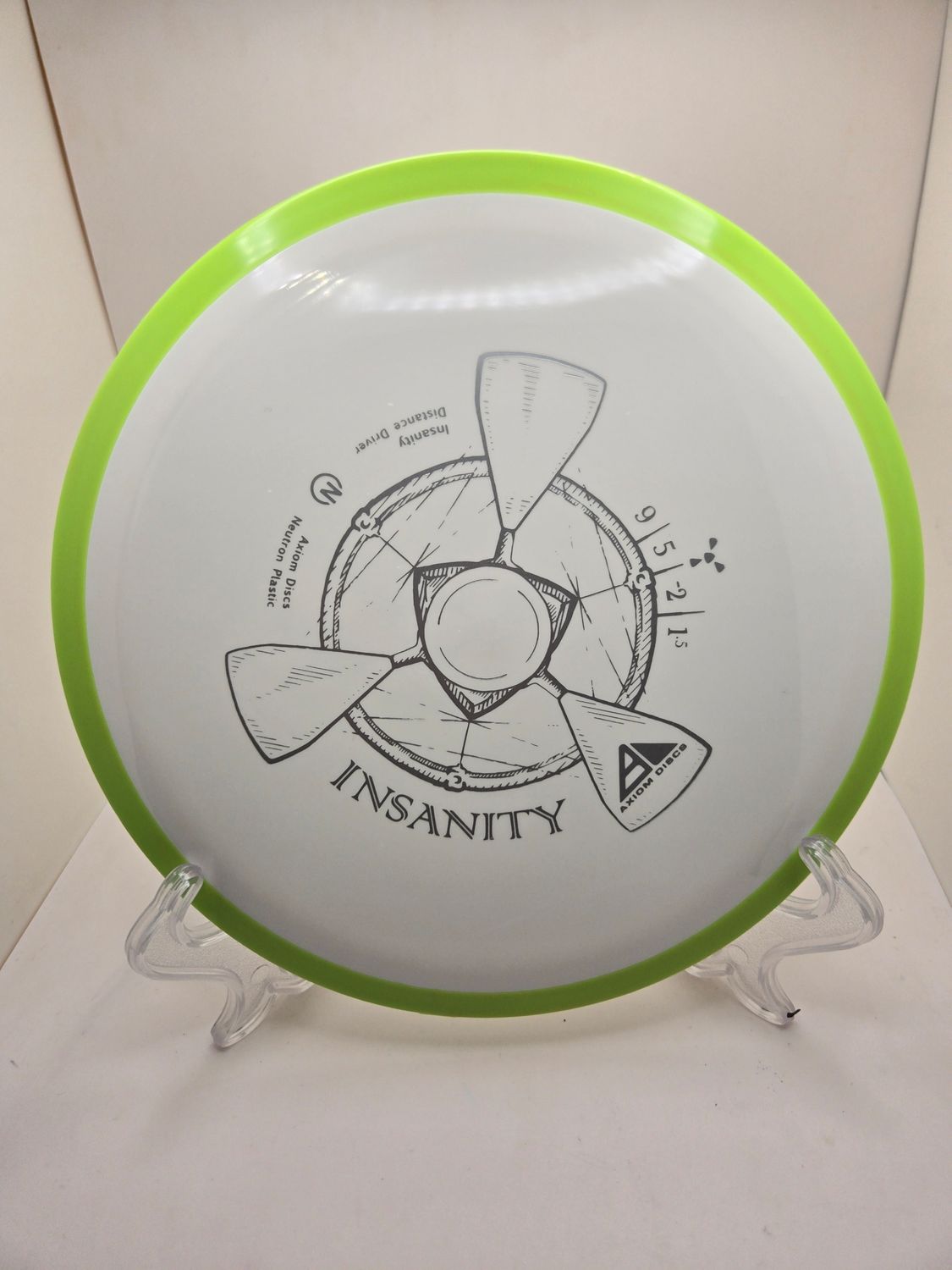 Axiom Discs Insanity White with Green rim Neutron 168g
