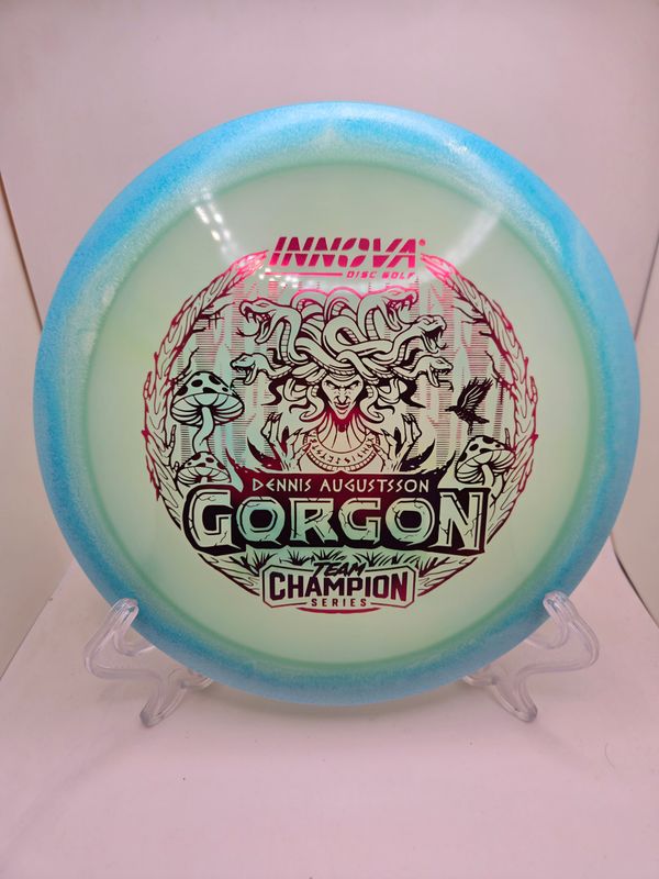 Innova Discs Dennis Augustsson Gorgon 2025 Team Champion Series Proto Glow Halo Off White 173-175g