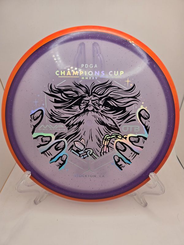 Axiom Discs Particle Glow Proton Hex - Champions Cup Edition Purple with Orange Swirly Rim 177g
