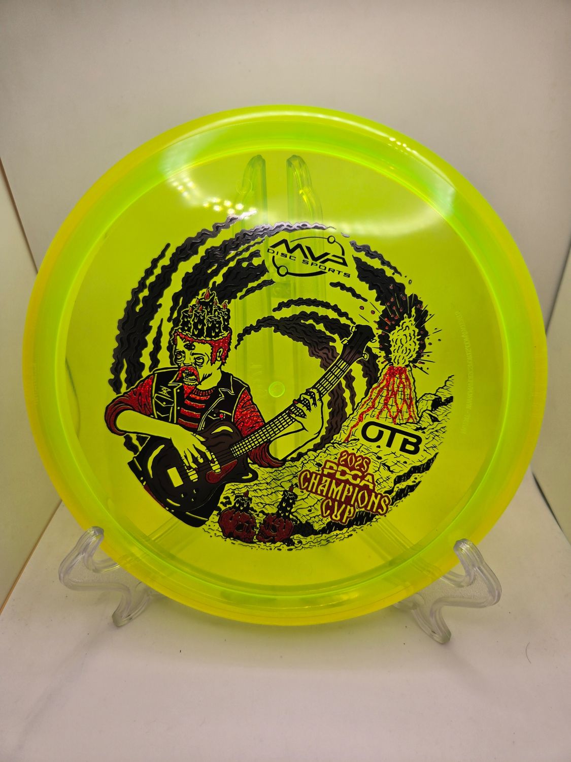 Axiom Discs Prism Proton Soft Pyro - Champions Cup Edition Dayglow Yellow with Yellow Rim 176g