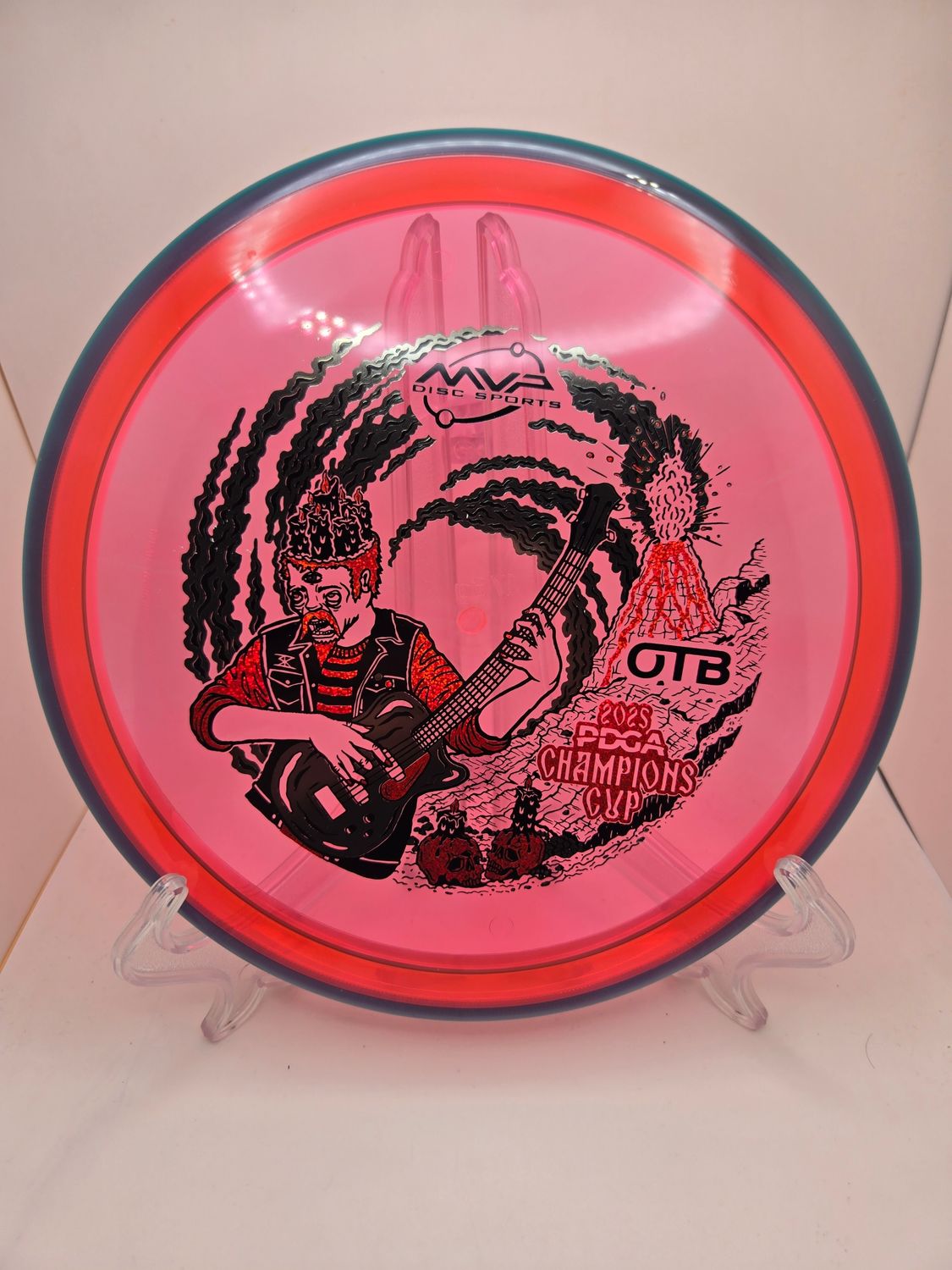 Axiom Discs Prism Proton Soft Pyro - Champions Cup Edition Watermelon Red with Blue Rim 176g