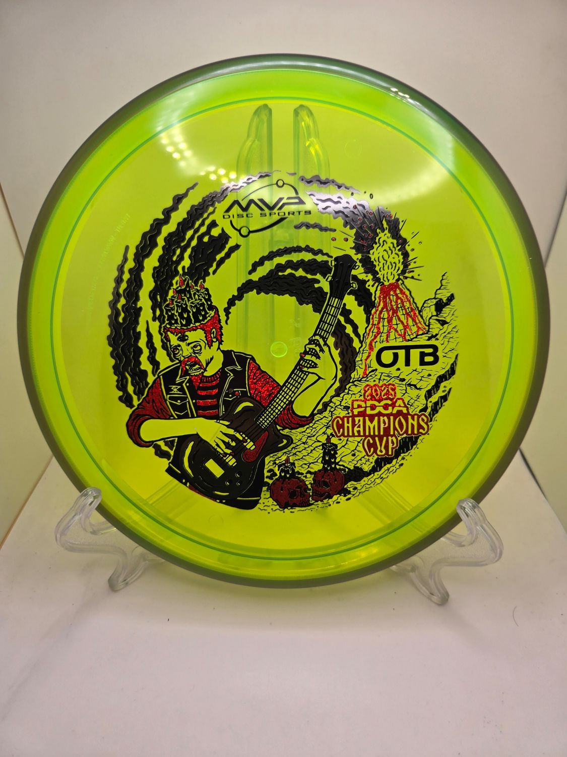 Axiom Discs Prism Proton Soft Pyro - Champions Cup Edition Dayglow Yellow with Clear Tan Rim 176g