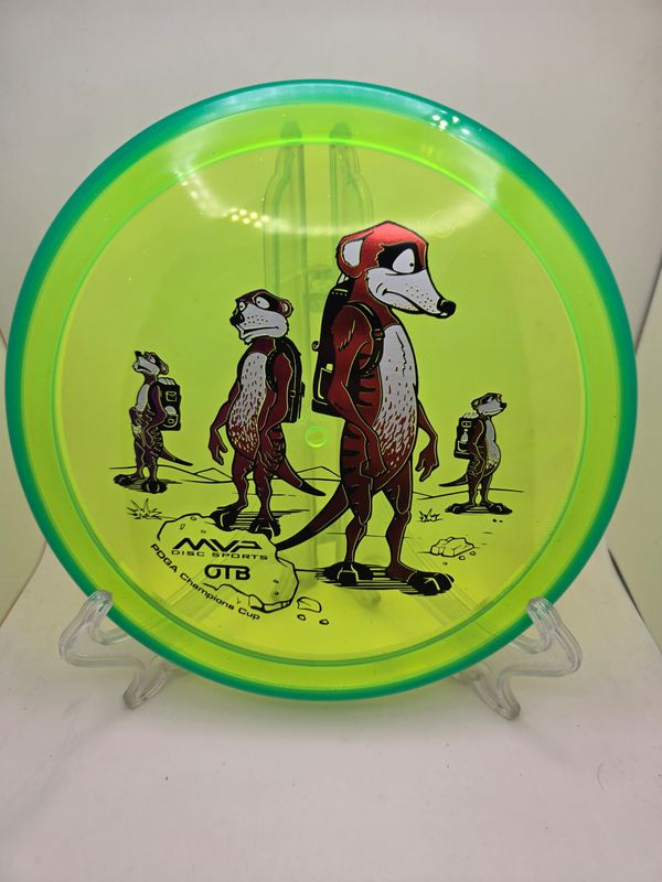 Axiom Discs Prism Proton Crave - Champions Cup Edition Dayglow Yellow with Green Rim Red Stamp 159g