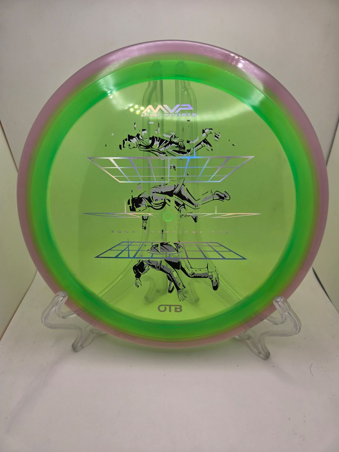 Axiom Discs Prism Proton Soft Defy - Champions Cup Edition Green with Pink Rim 157g