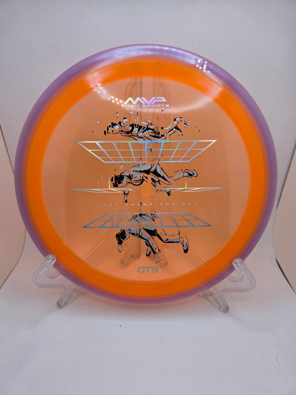 Axiom Discs Prism Proton Soft Defy - Champions Cup Edition Orange with Purple Rim 157g
