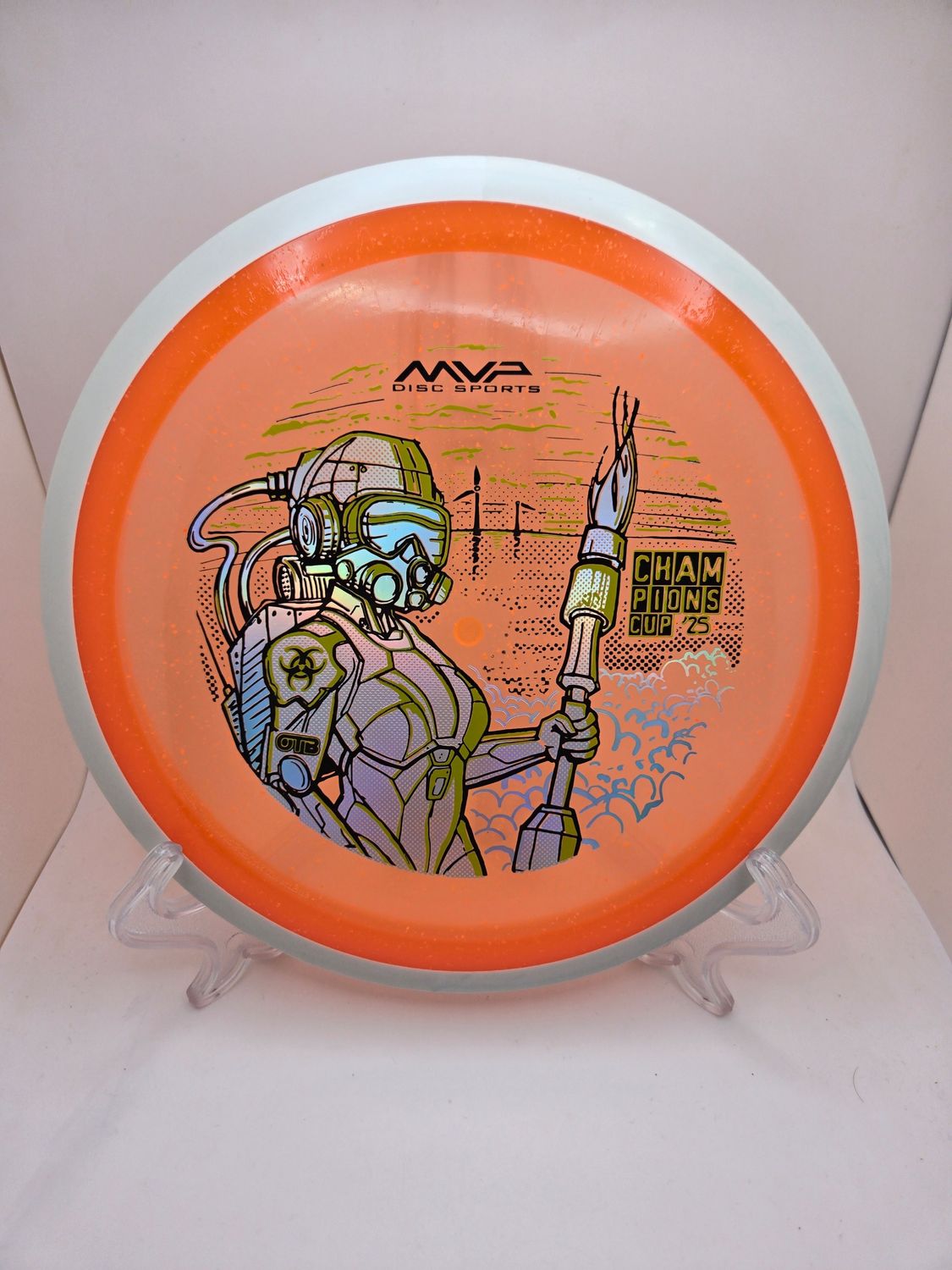 Axiom Discs Particle Glow Proton Virus - Champions Cup Edition Orange with White Rim 173g