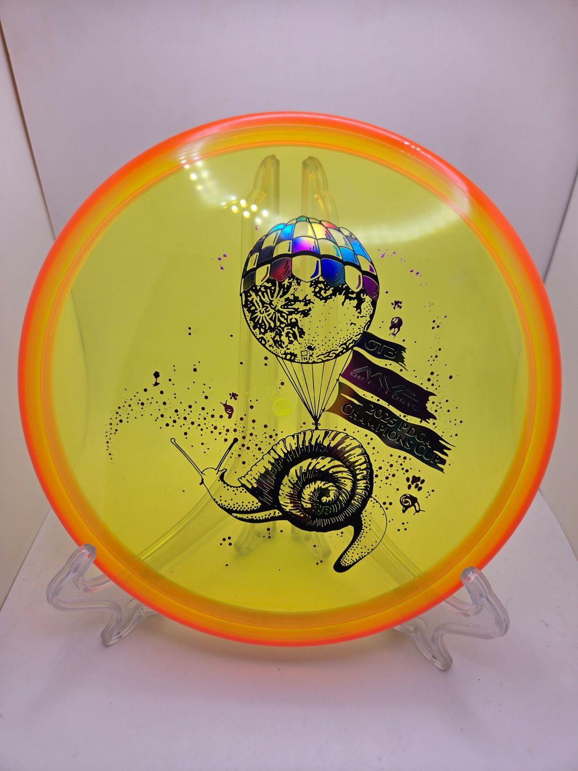 Axiom Discs Prism Proton Soft Envy - Champions Cup Edition Yellow with Orange Rim 174g