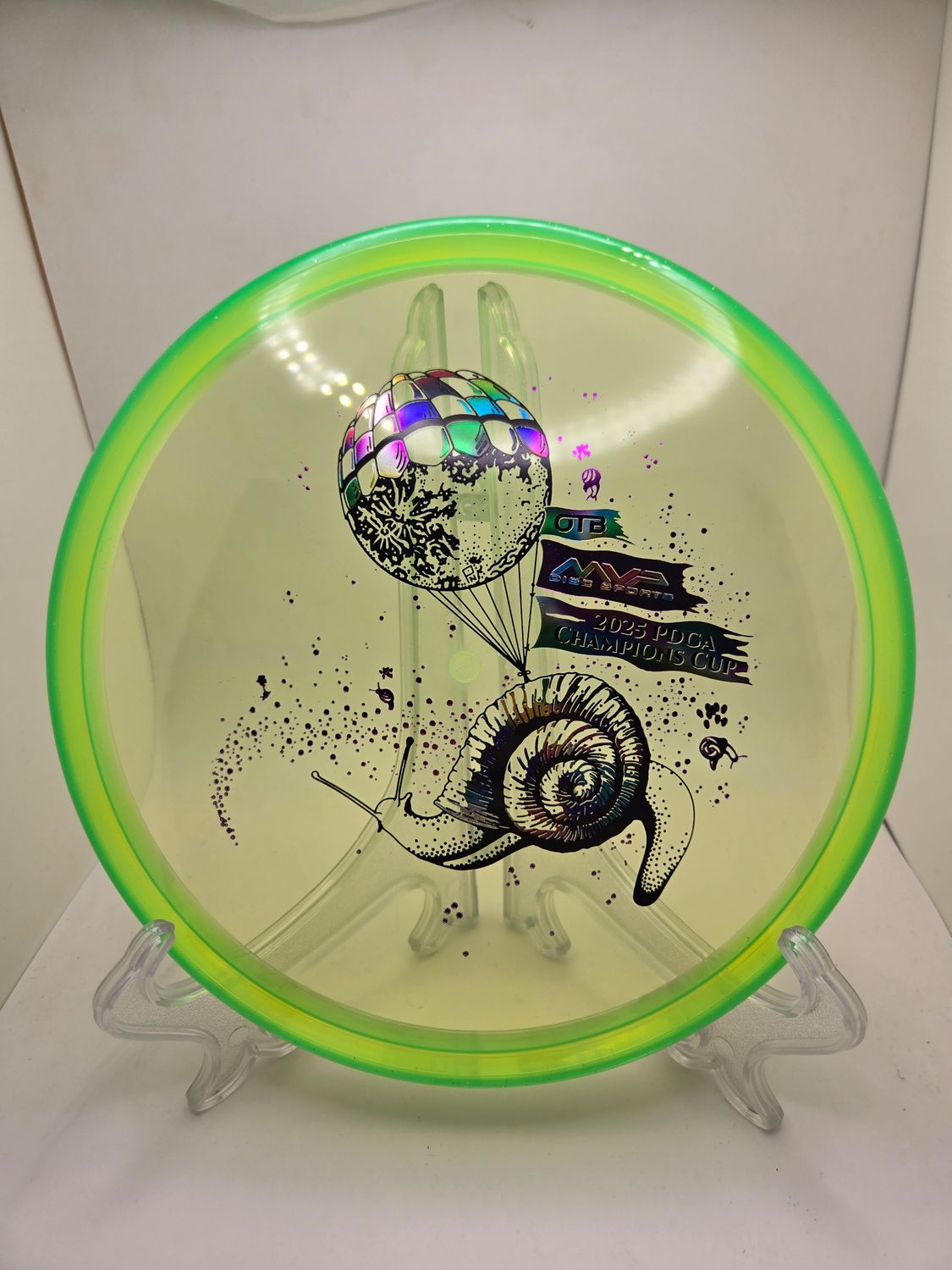 Axiom Discs Prism Proton Soft Envy - Champions Cup Edition Yellow with Green Rim 174g