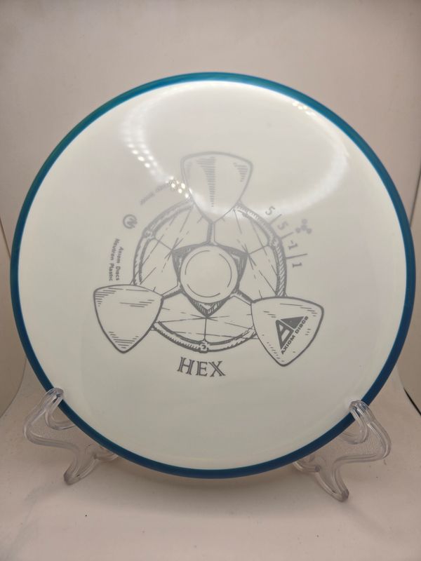 Axiom Discs Hex Neutron White with Blue Rim 173g