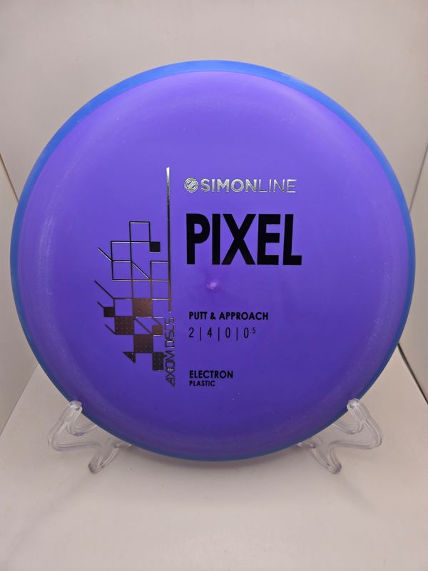 Axiom Discs- Simon Line - Electron Pixel - Stock Purple with Blue Rim 170g.