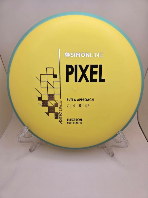 Axiom Discs- Simon Line - Electron Pixel Soft- Stock Yellow with Green Rim 172g.