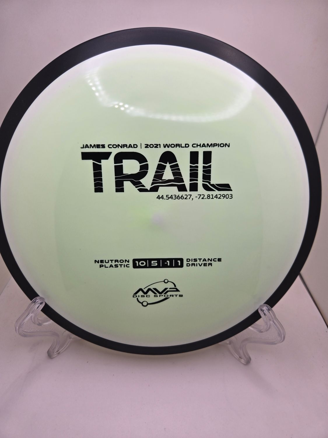 MVP Discs Neutron Stock Stamp Trail Whitish/ Neon Green 168g