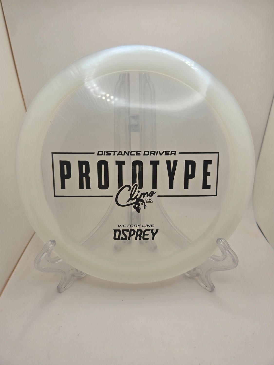 Climo Discs Prototype Victory Osprey White/Clear with Black Stamp 166g