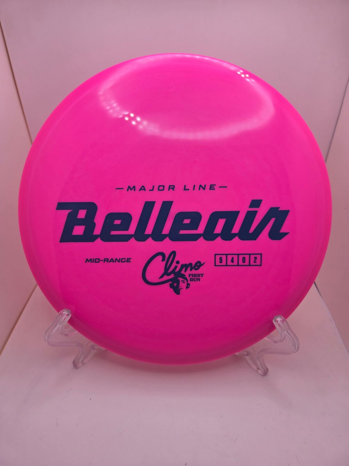 Climo First Run Major Line Belleair Pink with Teal Stamp 173g