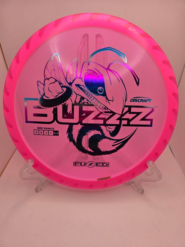Discraft Discs Fuzed Z Buzzz with BuzzzSaw Pattern Pink with White Back Gradient Stamp 173-174g
