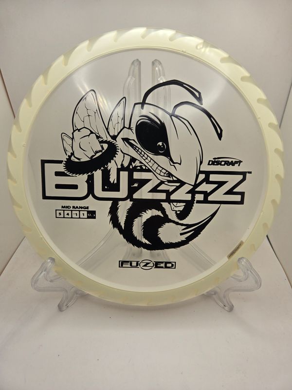 Discraft Discs Fuzed Z Buzzz with BuzzzSaw Pattern Clear with White Back Black Stamp 170-172g