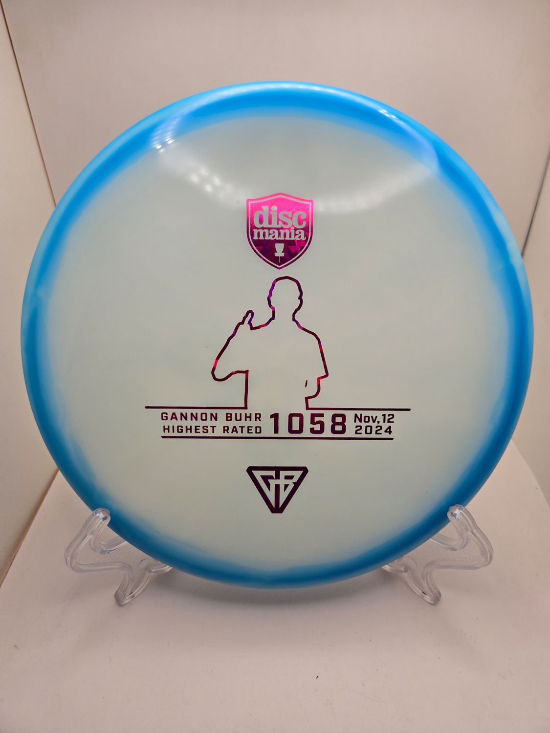 Discmania Discs P3X Horizon Color Glow C-Line Gannon Buhr – 1058 Highest Rated Player White with Blue Rim 175g