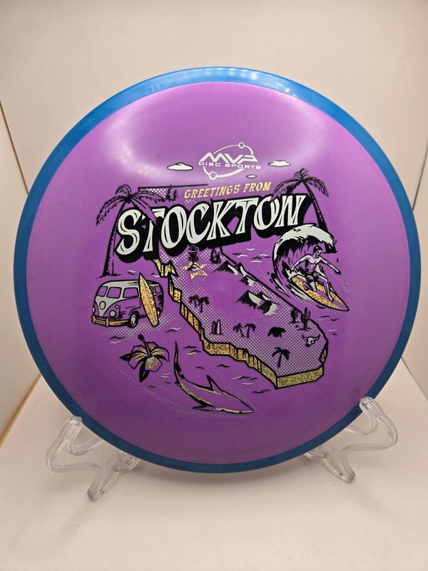 Axiom Discs Fission Rhythm Stockton OTB Open Stamp Purple with Blue Rim 171g