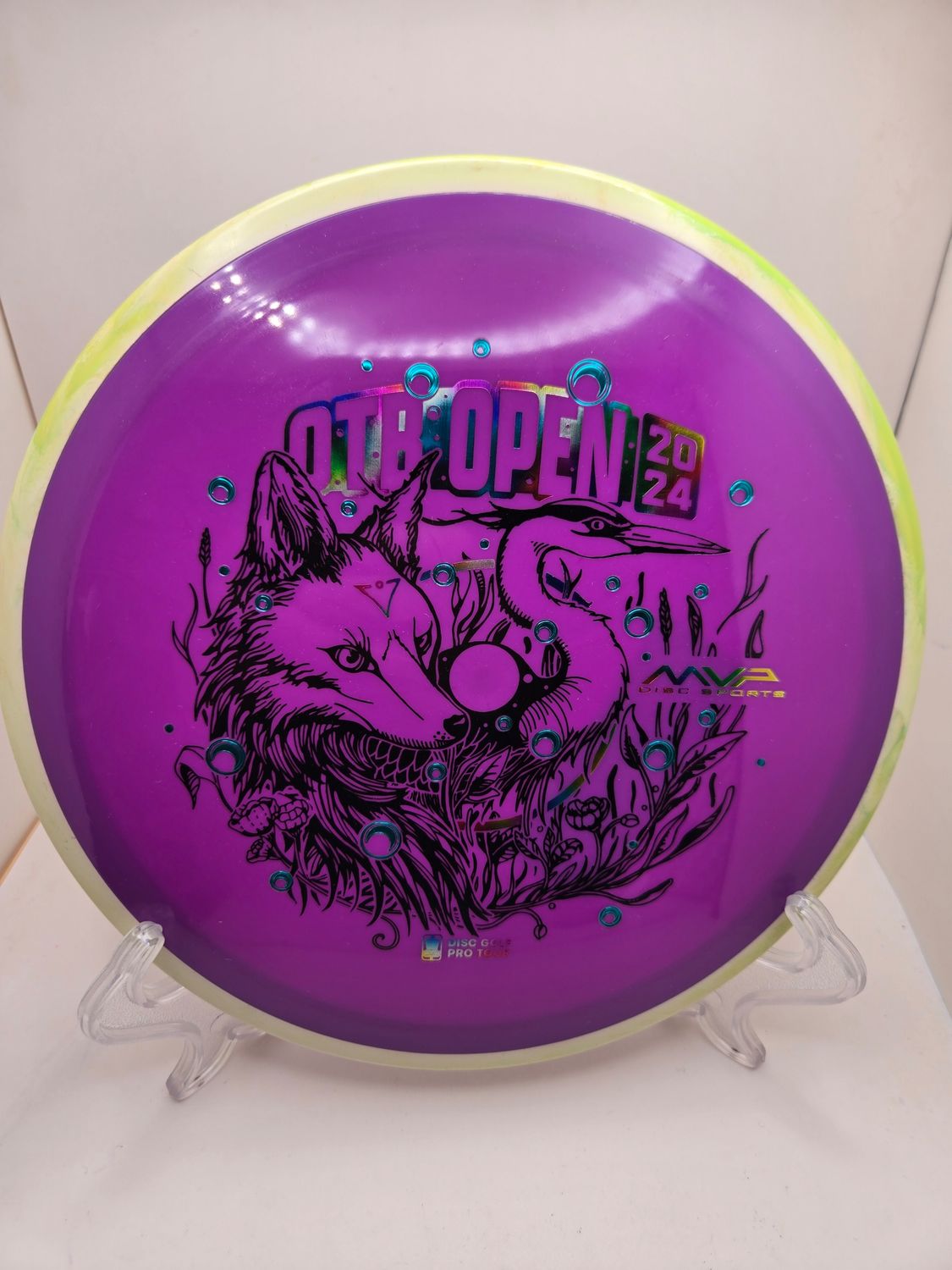 Axiom Discs Neutron Soft Crave 2024 OTB Open – Fox Purple with Yellow Rim 172g