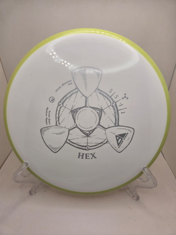 Axiom Discs Hex Neutron White with Yellow Rim 176g